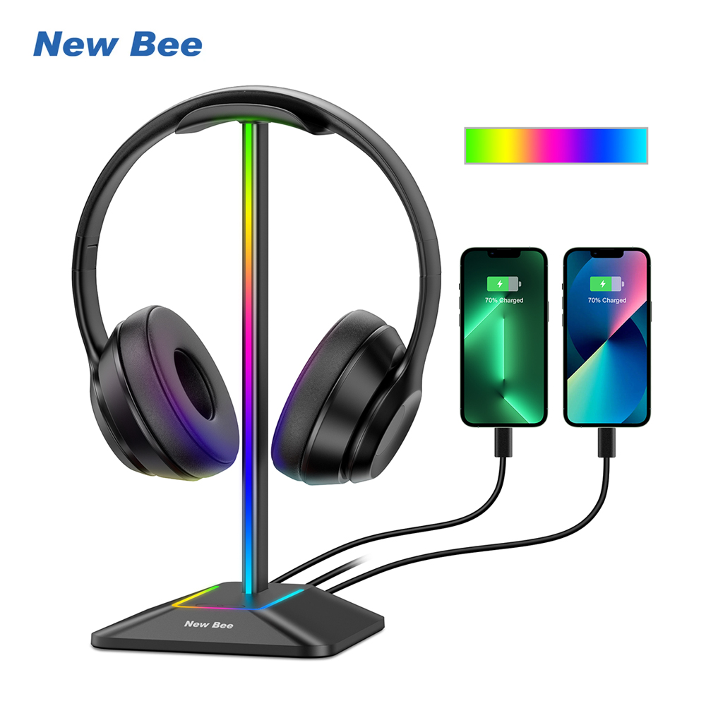 Headset Stand - New Bee Z8 RGB Headphones Stand