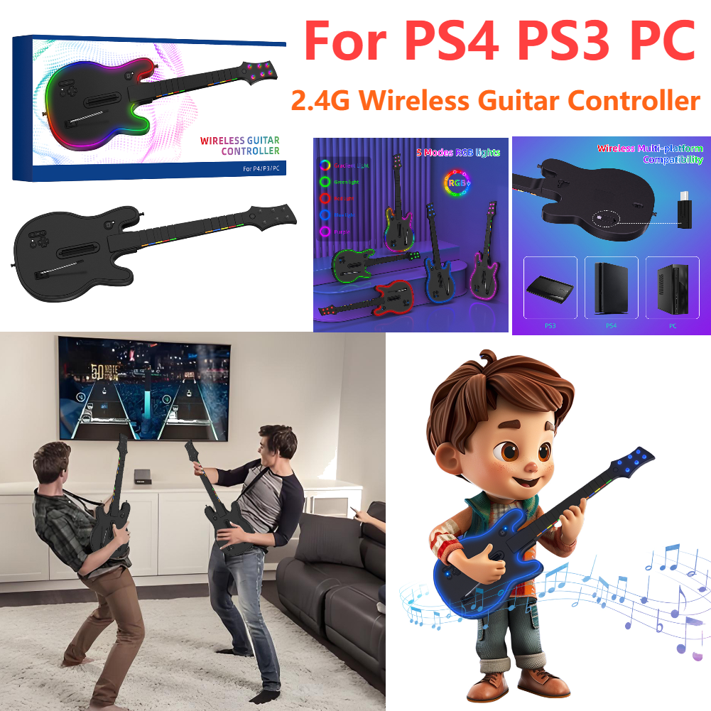 Joystick Pc Gaming - 2.4G Wireless Guitar Controller for PS4