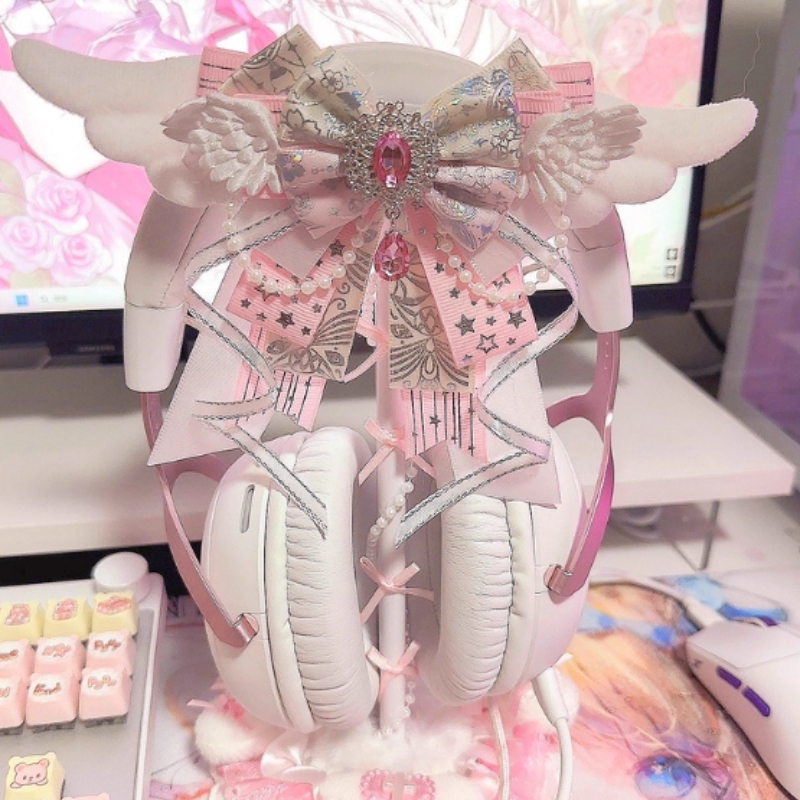 Headset Stand - Angel Wings Headphone Stand Custom New