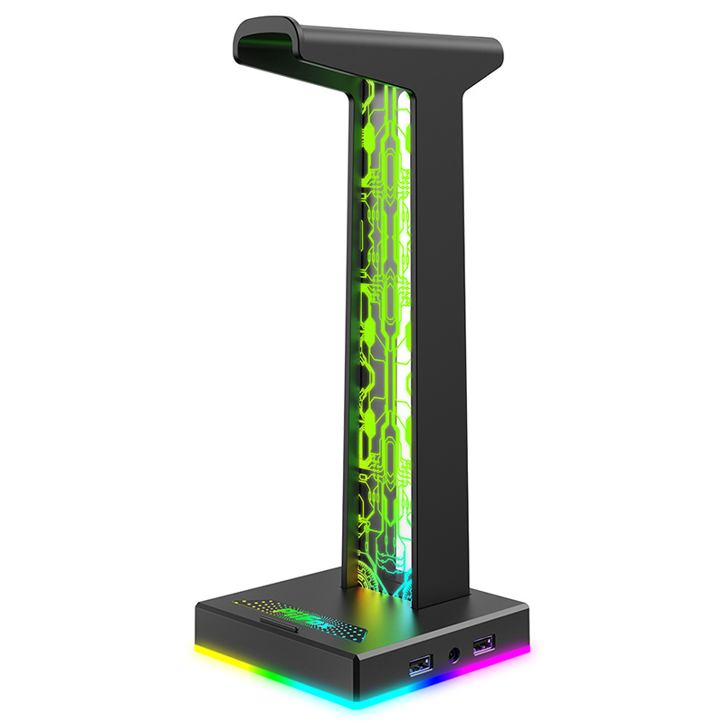 Headset Stand - RGB Gaming Headphone Stand Dual USB