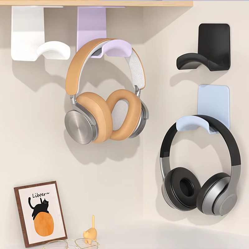 Headset Stand - 2Pcs Universal Plastic Wall Mounted Headphone