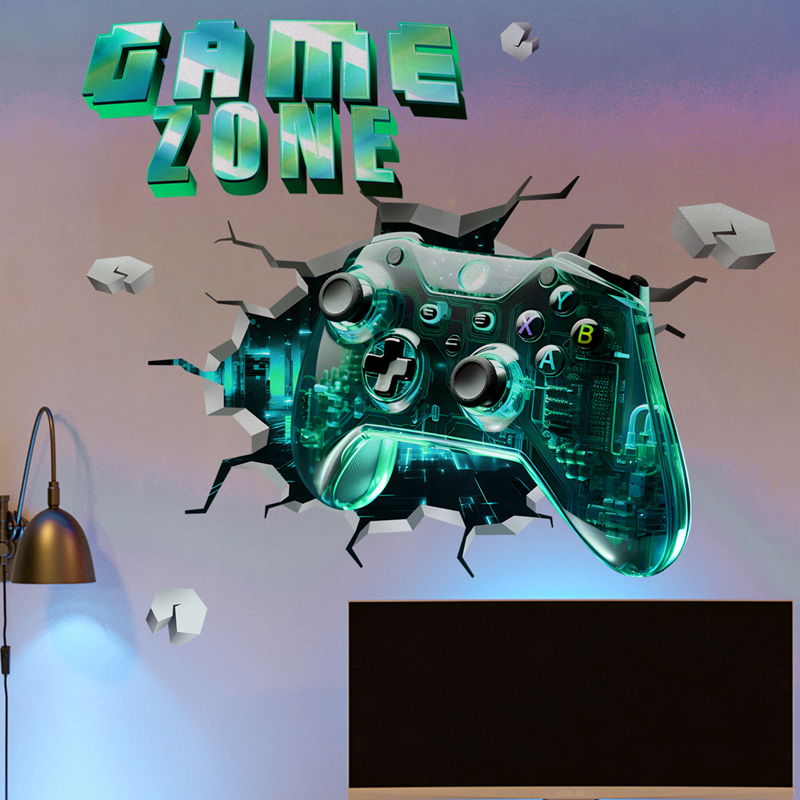 Pc Gaming Quotes - Game Zone Gaming Mural Broken Wall