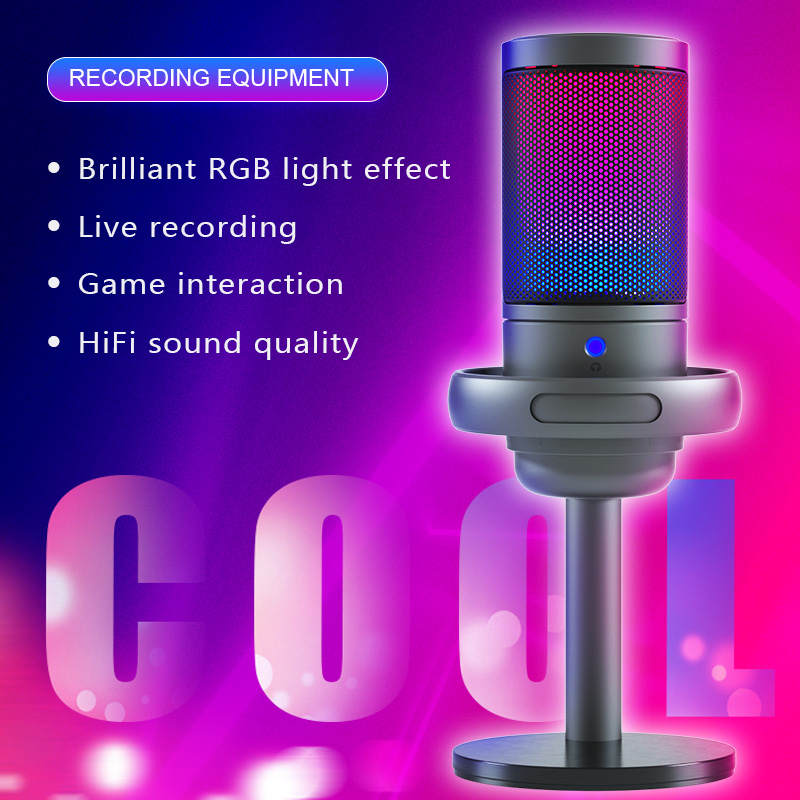 Pc Gaming Gaming - PC gaming condenser microphone, desktop RGB
