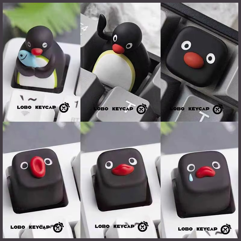 Custom Keycaps - Cute Penguin Image Pingu Series Personalized