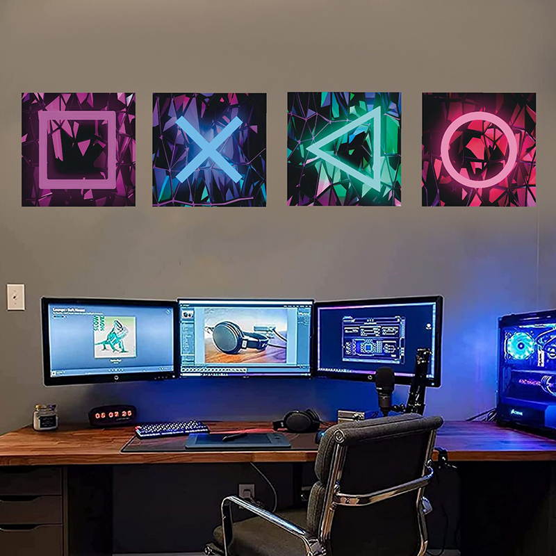 Pc Gaming Quotes - 4PCS Kids Gaming Room Game Wall