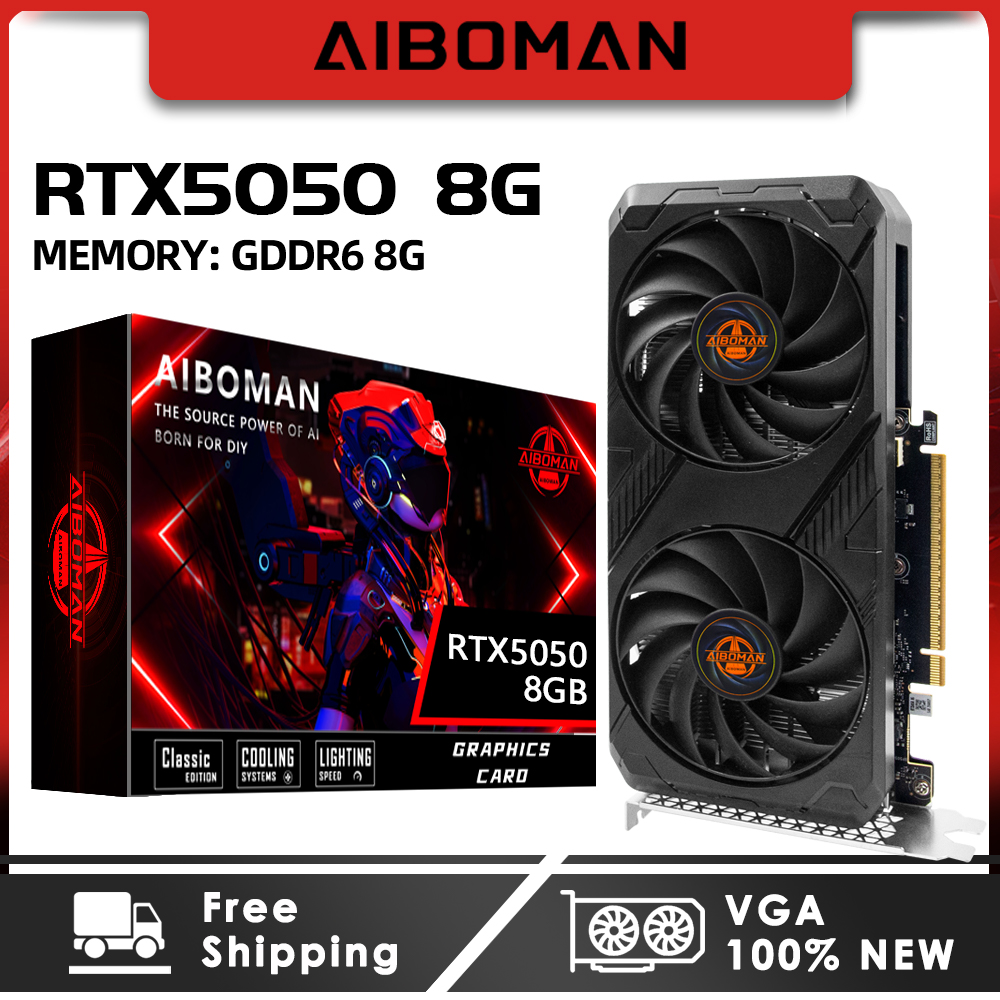 Pc Gaming Nvidia - AIBOMAN RTX5050 8GB Graphics Cards GDDR6