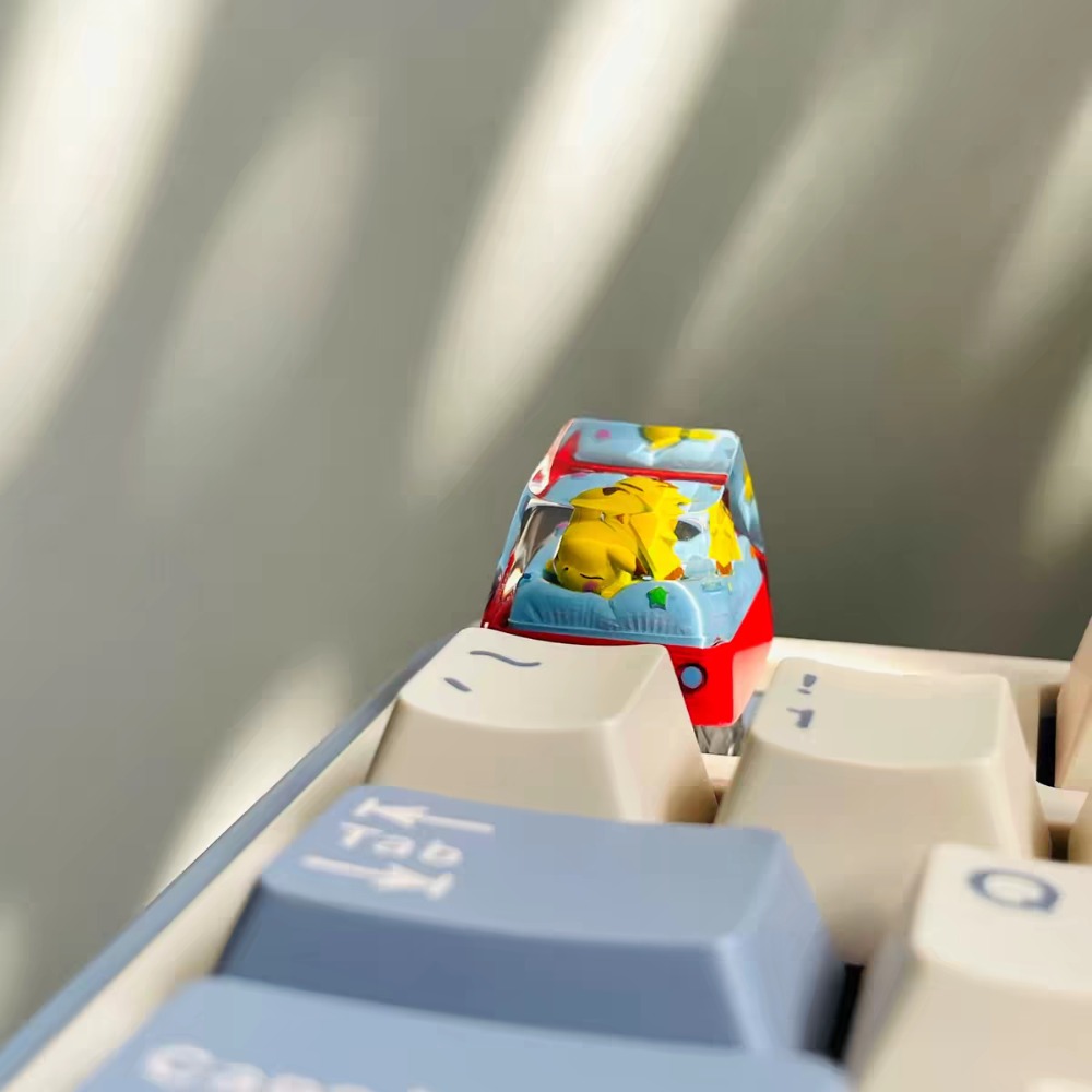 Custom Keycaps - Pokémon Pikachu Keycaps, Mechanical Keyboard Personalized