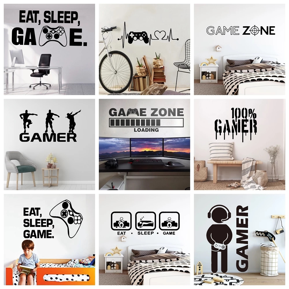 Pc Gaming Wallpaper - Carved Gamer Wall Sticker Vinyl Mural