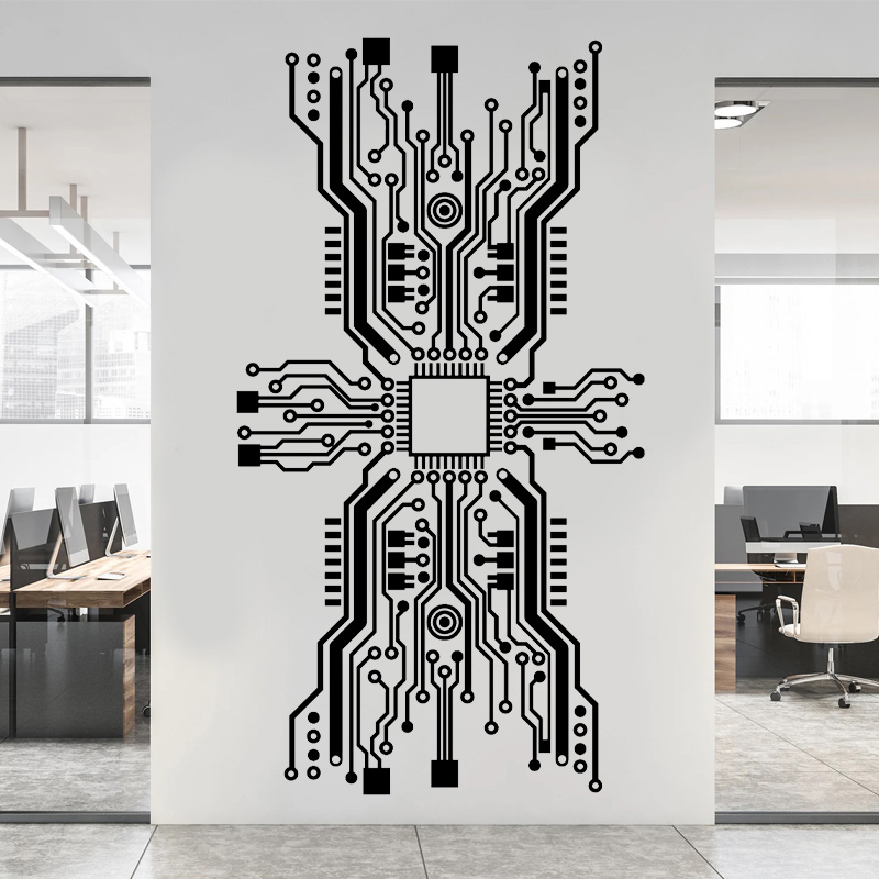 Pc Gaming Wallpaper - Technology Circuit Board Wall Sticker Vinyl