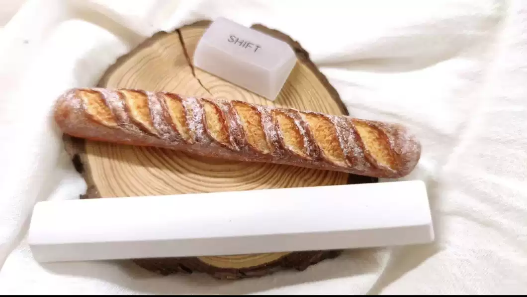 Custom Keycaps - Baguette Food Artisan Spacebar Keycap -