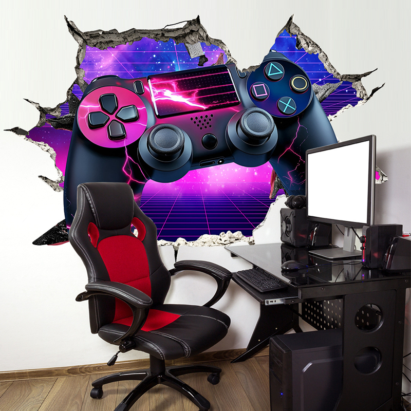 Pc Gaming Quotes - Larger Gaming Poster Broken Wall Hole