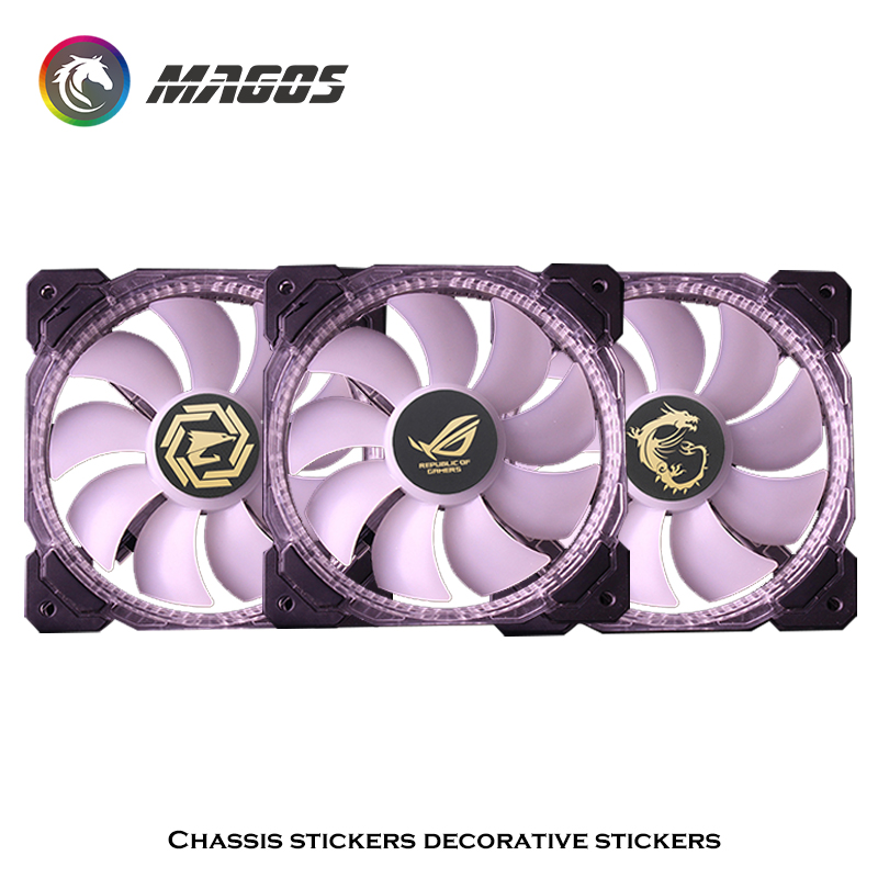 Pc Gaming Quotes - 12CM Computer Cooling Fan Decorative Sticker