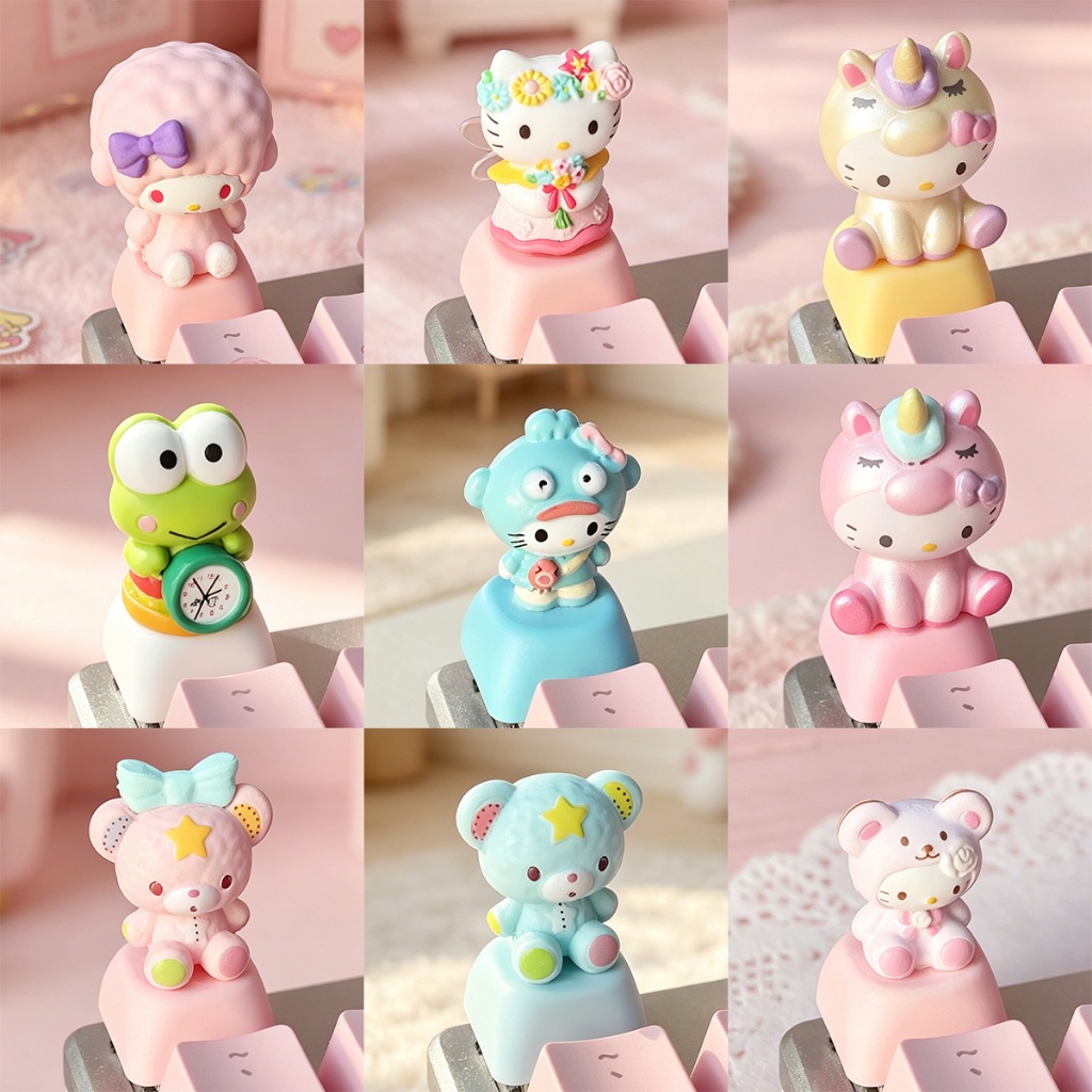 Kawaii Sanrios Keycaps Cute 3D - Custom Keycaps review and price