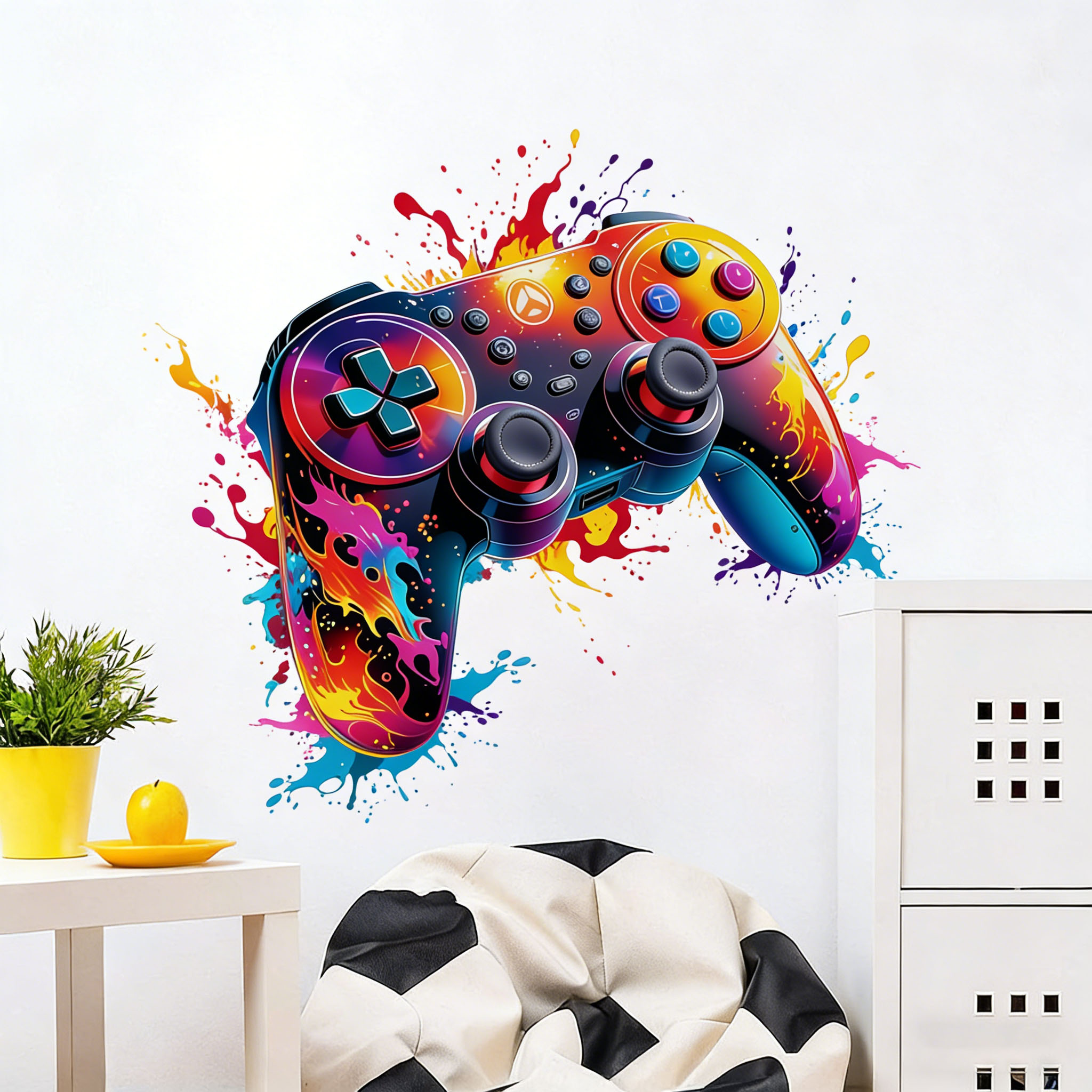 Red Flame Game Controller Wall - Pc Gaming Quotes review and price