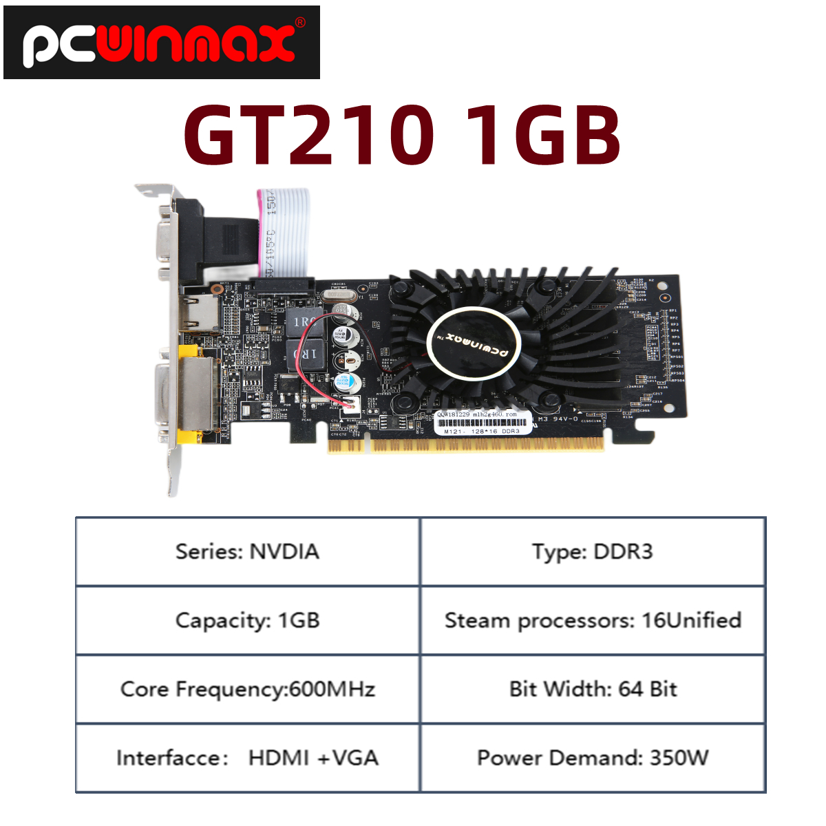 PCWINMAX New GT 210 1GB DDR3 6 - Pc Gaming Nvidia review and price