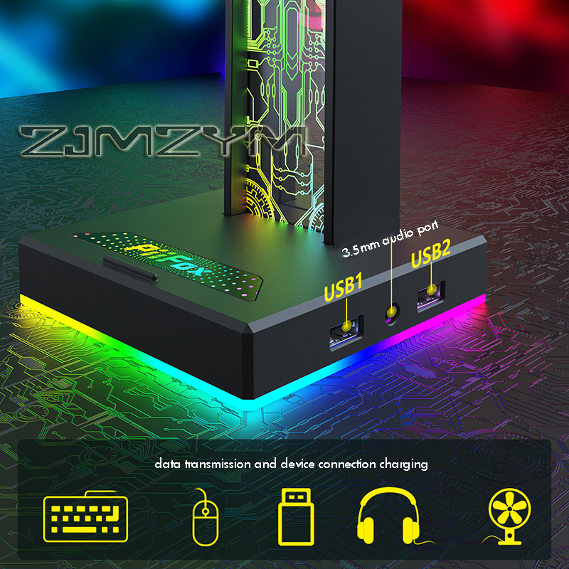 RGB Gaming Headphone Stand Dua - Headset Stand review and price