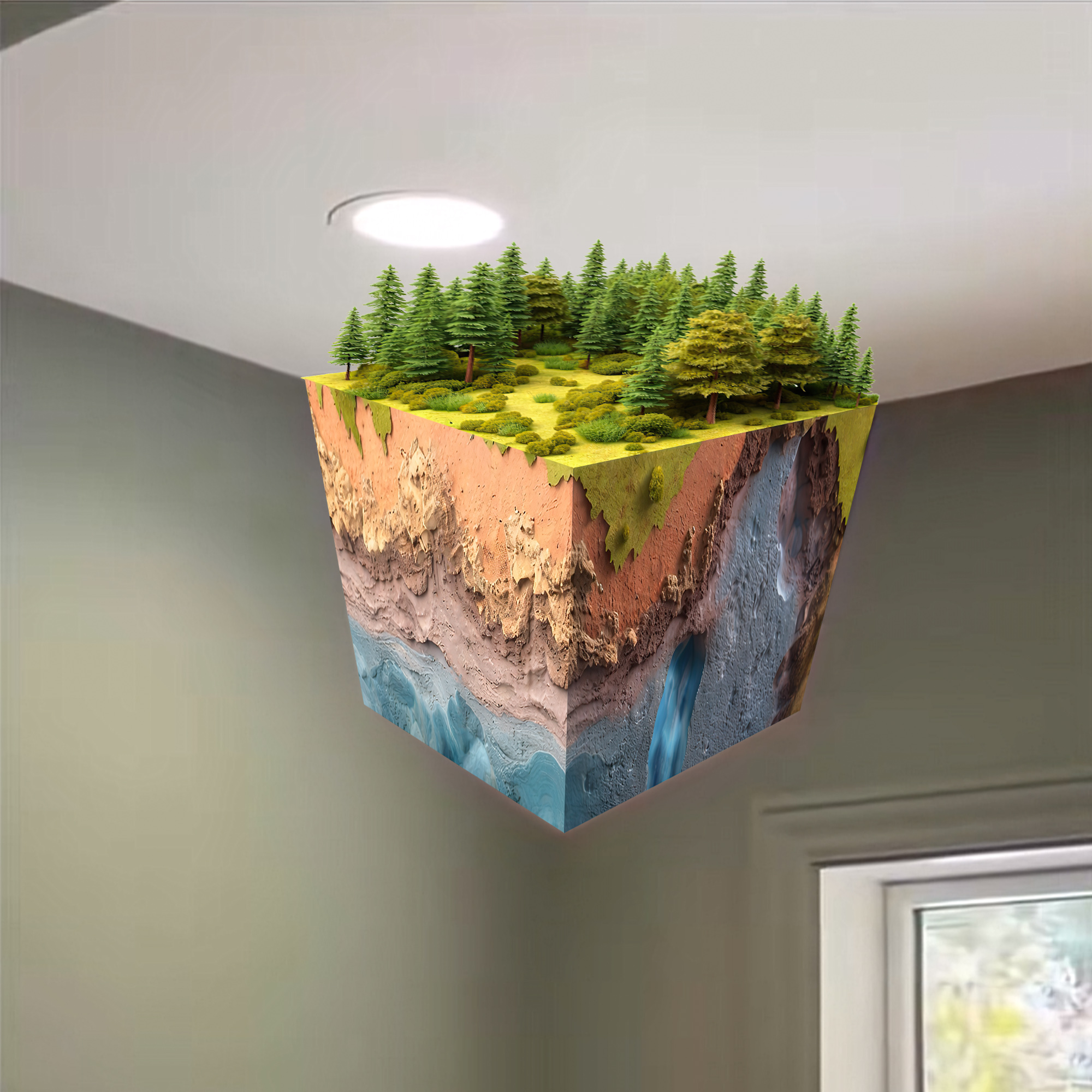 Realistic 3D Grass Cube Wall D - Pc Gaming Quotes review and price