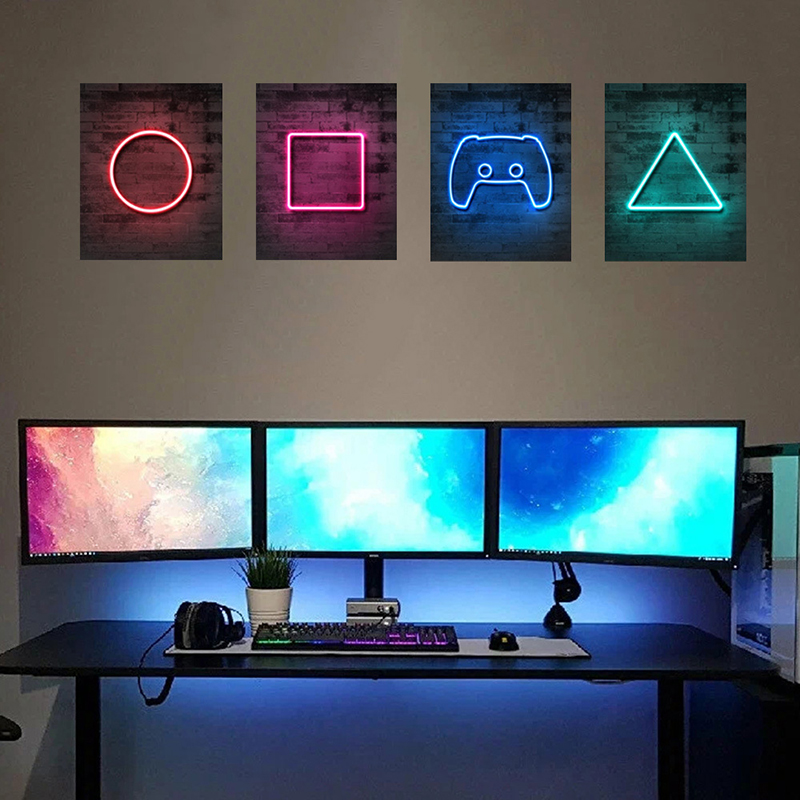 4PCS Kids Gaming Room Game Wal - Pc Gaming Quotes review and price