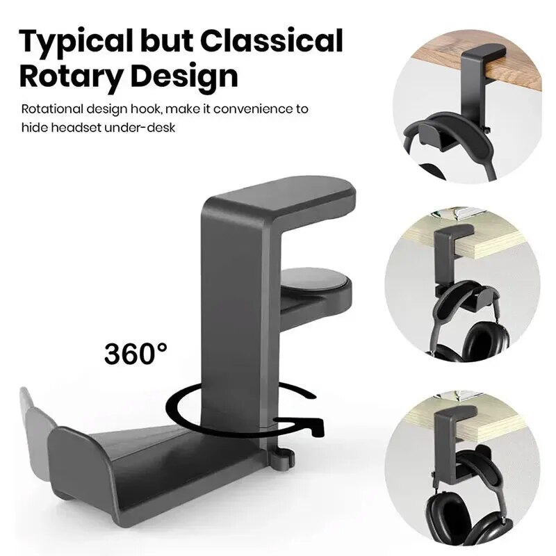 No Punch Table Clip Hook Earph - Headset Stand review and price