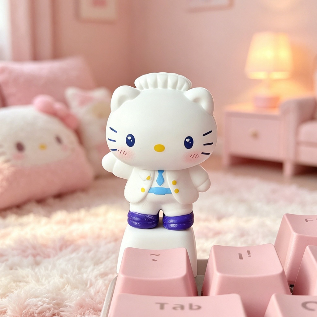 Cute 3D Hello Kittys Keycap Ha - Custom Keycaps review and price