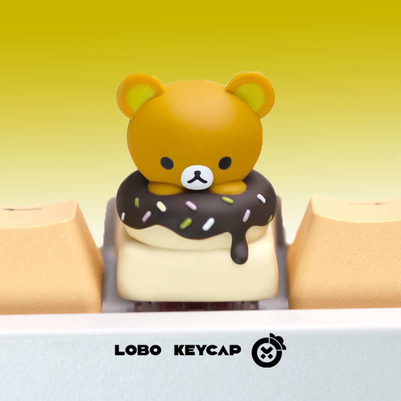 Cute Rilakkuma Resin Donut The - Custom Keycaps review and price