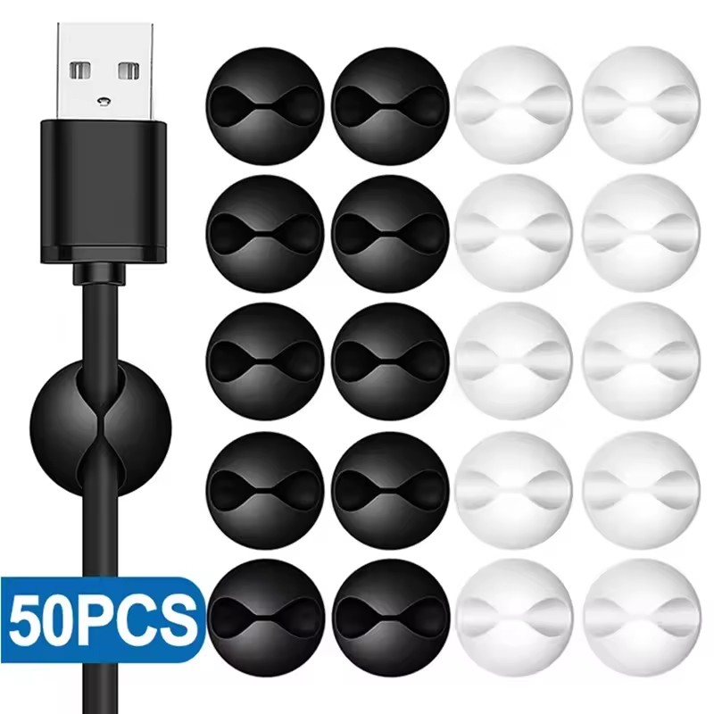 5/50Pcs Desktop Wall Cable Cli - Headset Stand review and price