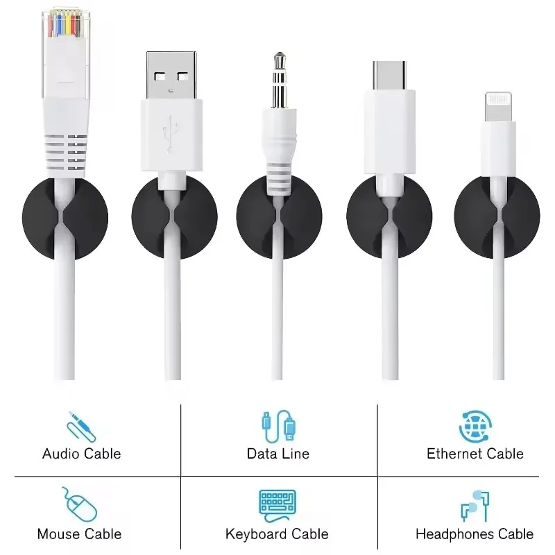5/50Pcs Desktop Wall Cable Cli - Headset Stand review and price
