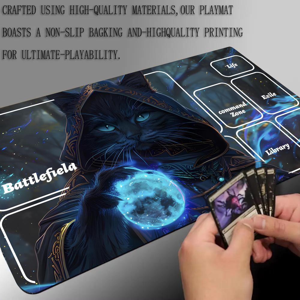 Black Cat Wizard MTG Playmat M - Pc Gaming Zone review and price