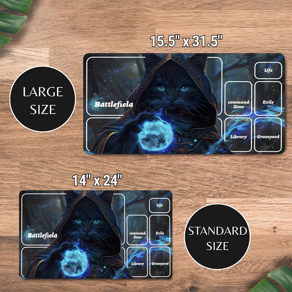 Black Cat Wizard MTG Playmat M - Pc Gaming Zone review and price