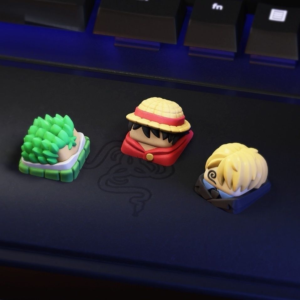 New Kawaii ONE PIECE Luffy Key - Custom Keycaps review and price