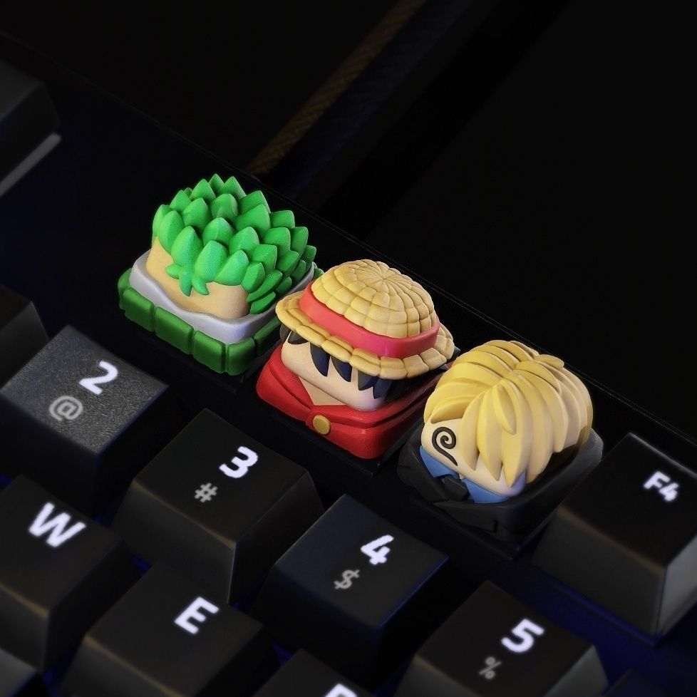 New Kawaii ONE PIECE Luffy Key - Custom Keycaps review and price