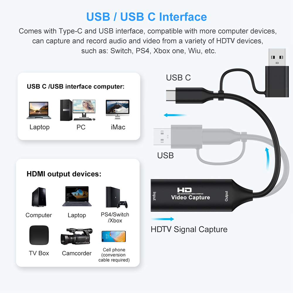 4K HDMI-compatible USB Video C - Pc Gaming Game review and price